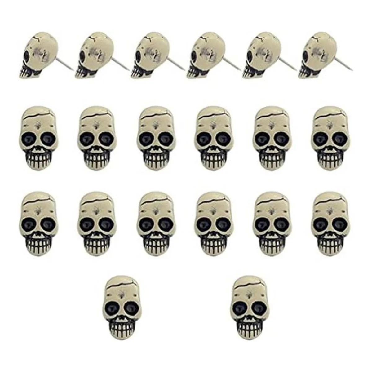Ackron Broches de presión con diseño de calavera_1