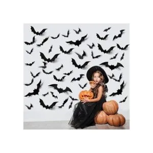 Coogam Decoración de murciélagos 3D de Halloween 60_6
