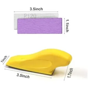 Juego de 70 lijadoras de mano 3.7 x 1.0 in mini bloque_2