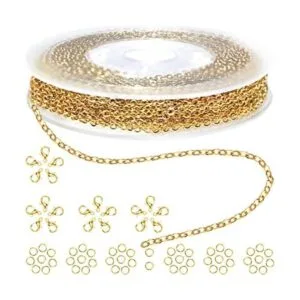 Jishi Cadena de oro de 33 pies de acero inoxidable de_1