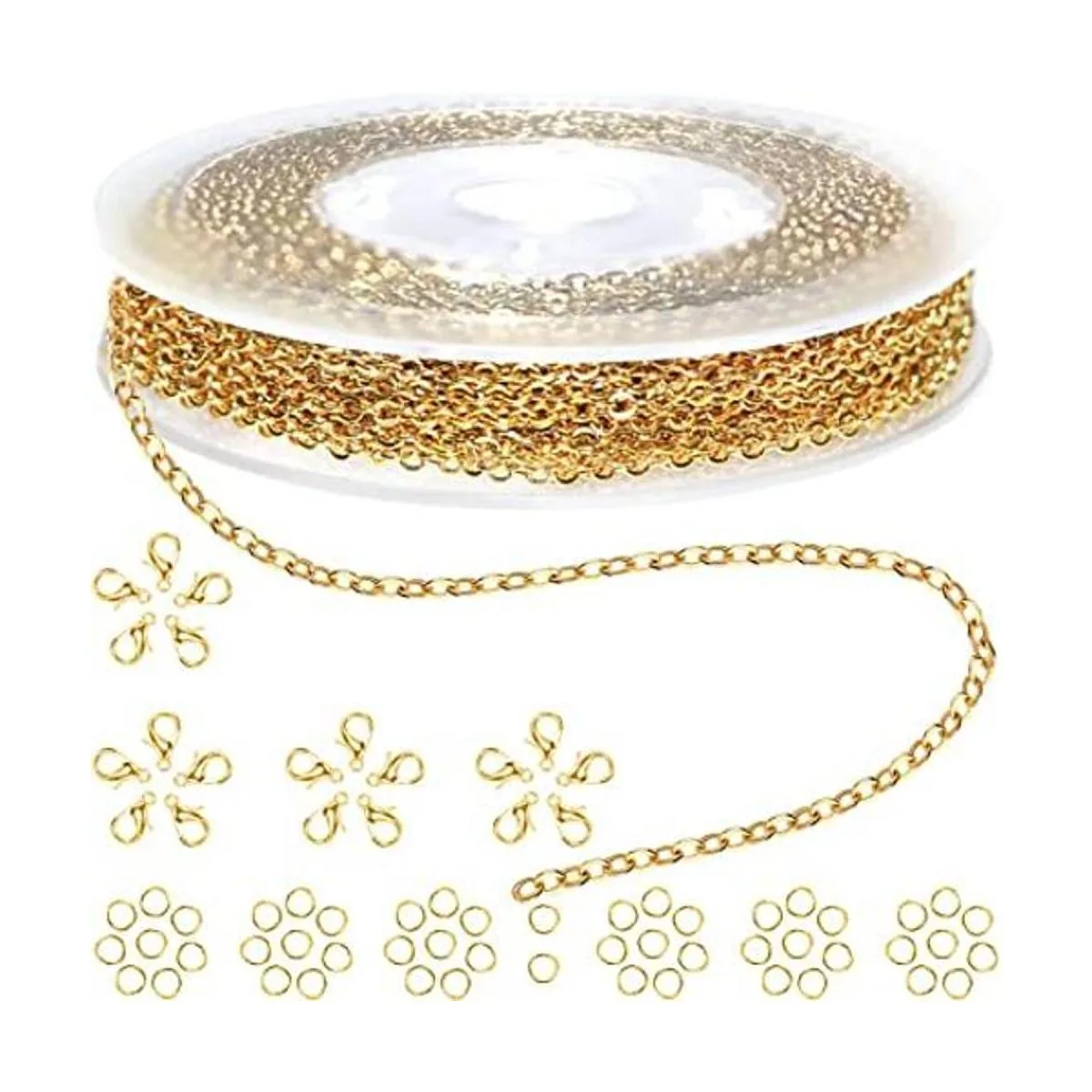 Jishi Cadena de oro de 33 pies de acero inoxidable de_1