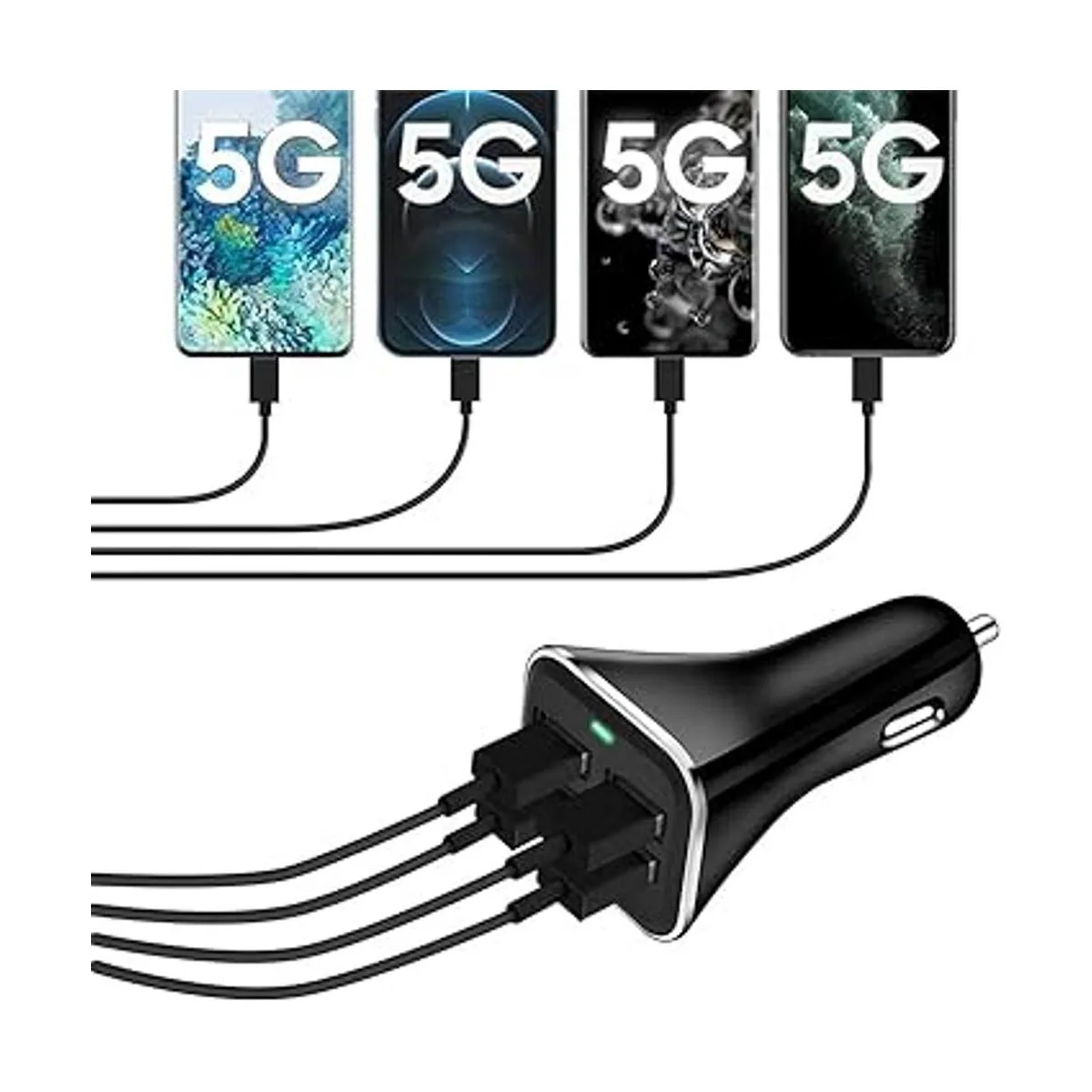 Adaptador de cargador de coche USB cargador rápido QC_5