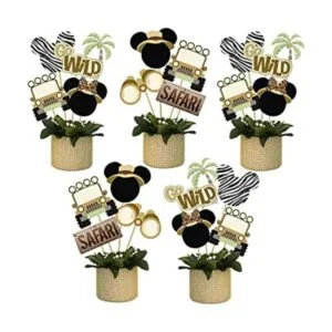 Mickey Safari Palitos de centro de mesa decoración de_1