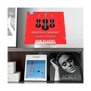 Boloyo Soporte de discos de vinilo acrílico Now Playing_5