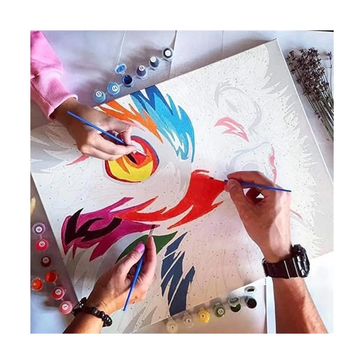 Komking Kit de pintura por números para niños y adultos_4