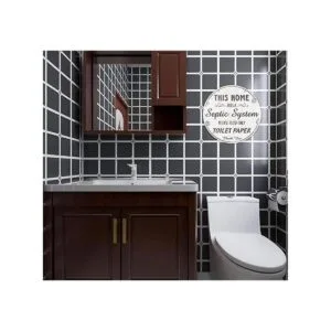 FaCraft Letrero de baño con sistema séptico letrero de_4