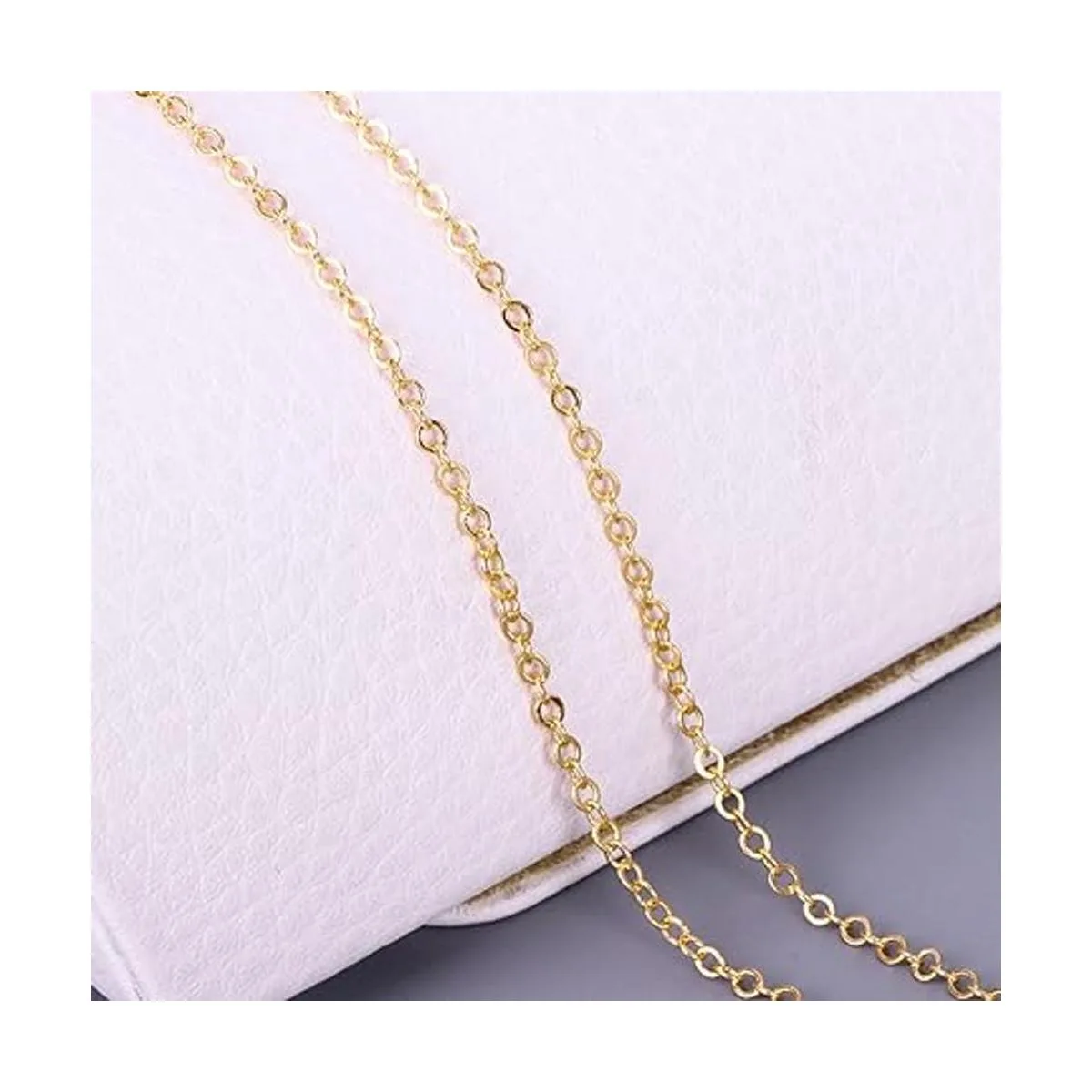 Jishi Cadena de oro de 33 pies de acero inoxidable de_4