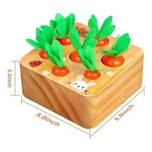 SKYFIELD Juguete de madera de zanahoria para niños y niñas_2