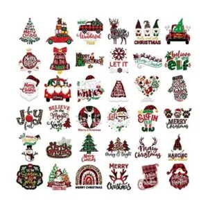 36 hojas de transferencia de calor de Navidad para_1