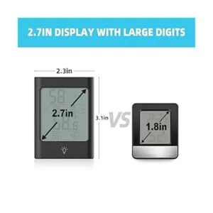 KJCOOSWI 2.7in Indoor Digital Thermometer Temperature_2