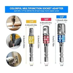 Juego de 24 extensiones de brocas flexibles accesorios de_5