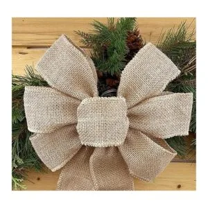 GiftWrap Etc. Lazo de corona de arpillera natural 10_4