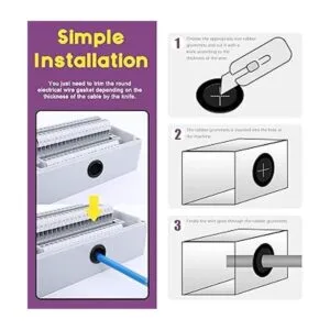 Swpeet Kit surtido de ojales de goma cerrados de 7_5