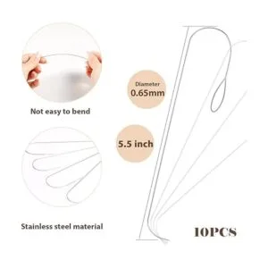 PP OPOUNT 10 agujas de cuentas curvadas de ojo grande_6