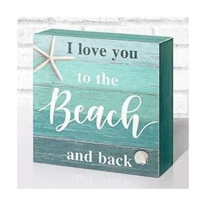 Jetec Letrero decorativo de playa con texto en inglés I_7