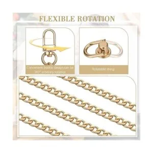 5 correas de cadena doradas para monedero 10 piezas de_3