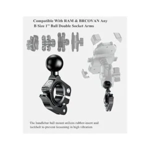 BRCOVAN Base de montaje de manillar de bola de aleación de_4