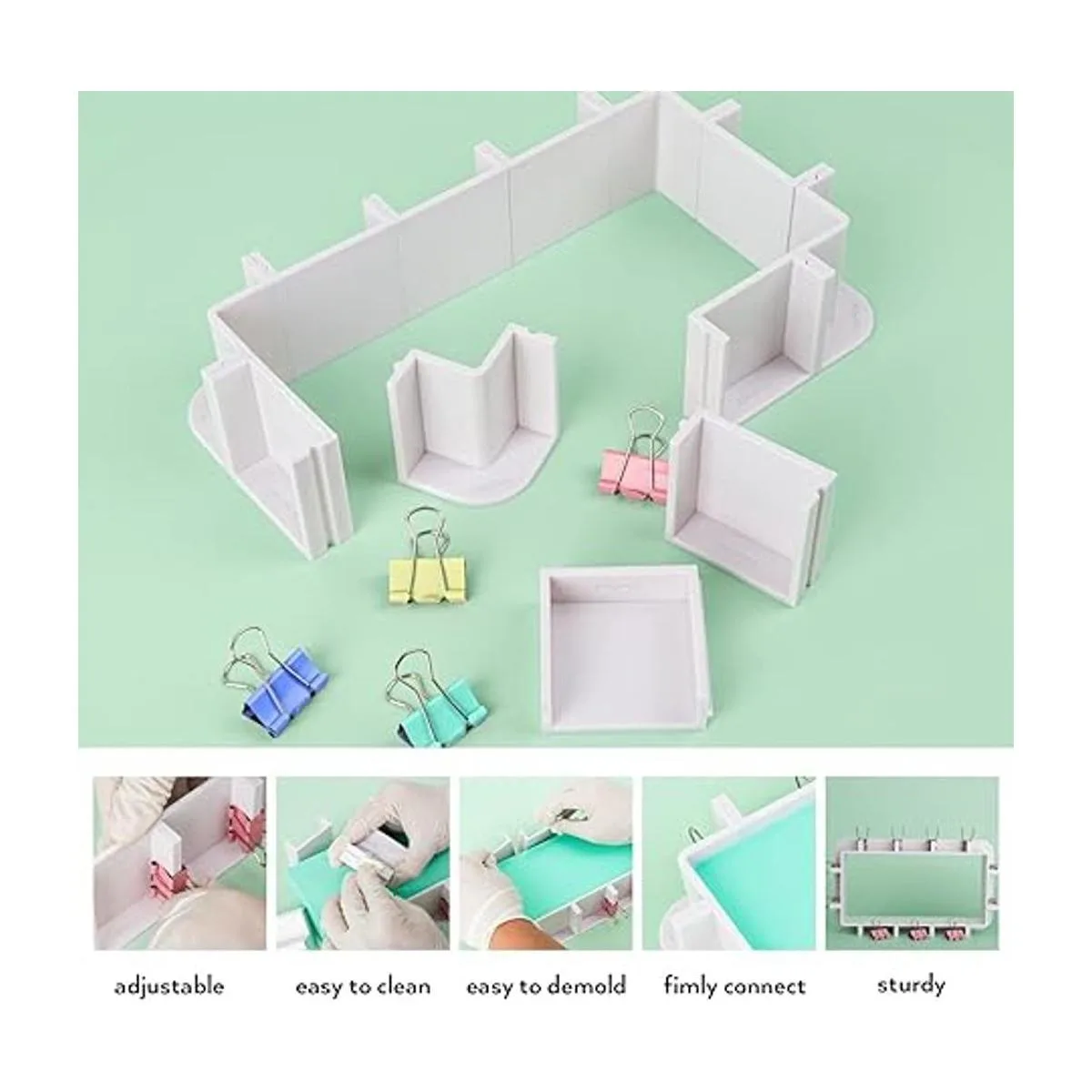 Nicpro Moldes ajustables para la fabricación de moldes de_3