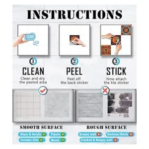 Cendray 24 pegatinas de azulejos para decoración de pared_4