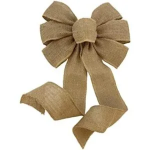 GiftWrap Etc. Lazo de corona de arpillera natural 10_1