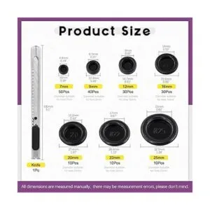 Swpeet Kit surtido de ojales de goma cerrados de 7_2