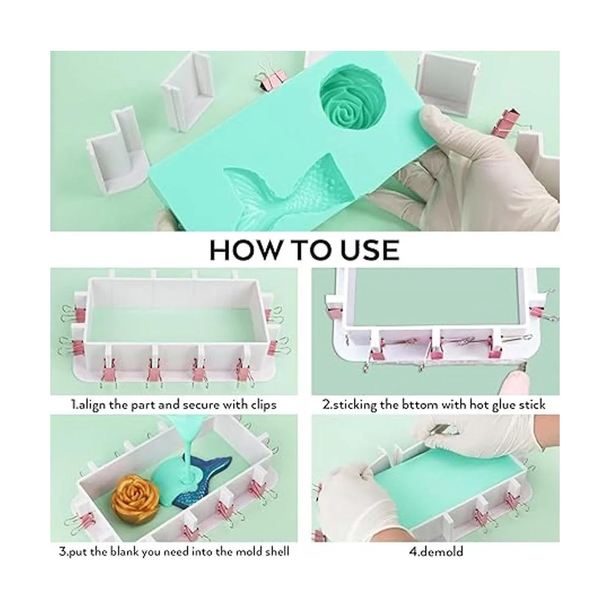 Nicpro Moldes ajustables para la fabricación de moldes de_6