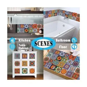 Cendray 24 pegatinas de azulejos para decoración de pared_7