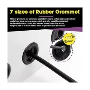 Swpeet Kit surtido de ojales de goma cerrados de 7_7
