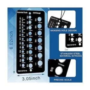 Calibre de broca fraccional calibre de tamaño de broca_3