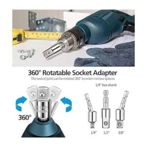 Juego de 24 extensiones de brocas flexibles accesorios de_4