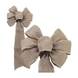 GiftWrap Etc. Lazo de corona de arpillera natural 10_3