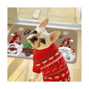 Felpudo decorativo de Navidad con diseño de gnomo Tomte de_7