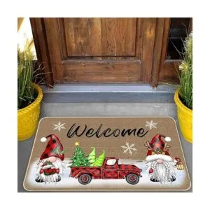Felpudo decorativo de Navidad con diseño de gnomo Tomte de_4
