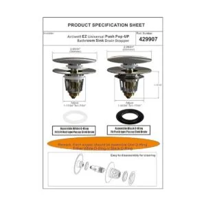 Artiwell Tapón universal de drenaje para lavabo de baño_6