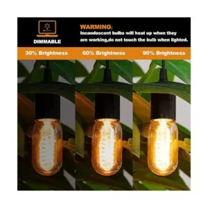 NUODIFAN Bombillas Edison paquete de 4 bombillas de_4
