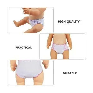 Toyvian 6 pañales para muñecas bolsa de pañales para_3