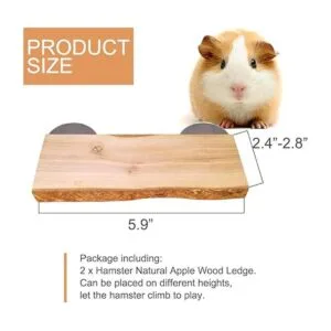 Chinchilla 2 piezas de madera natural plataforma de pie_7