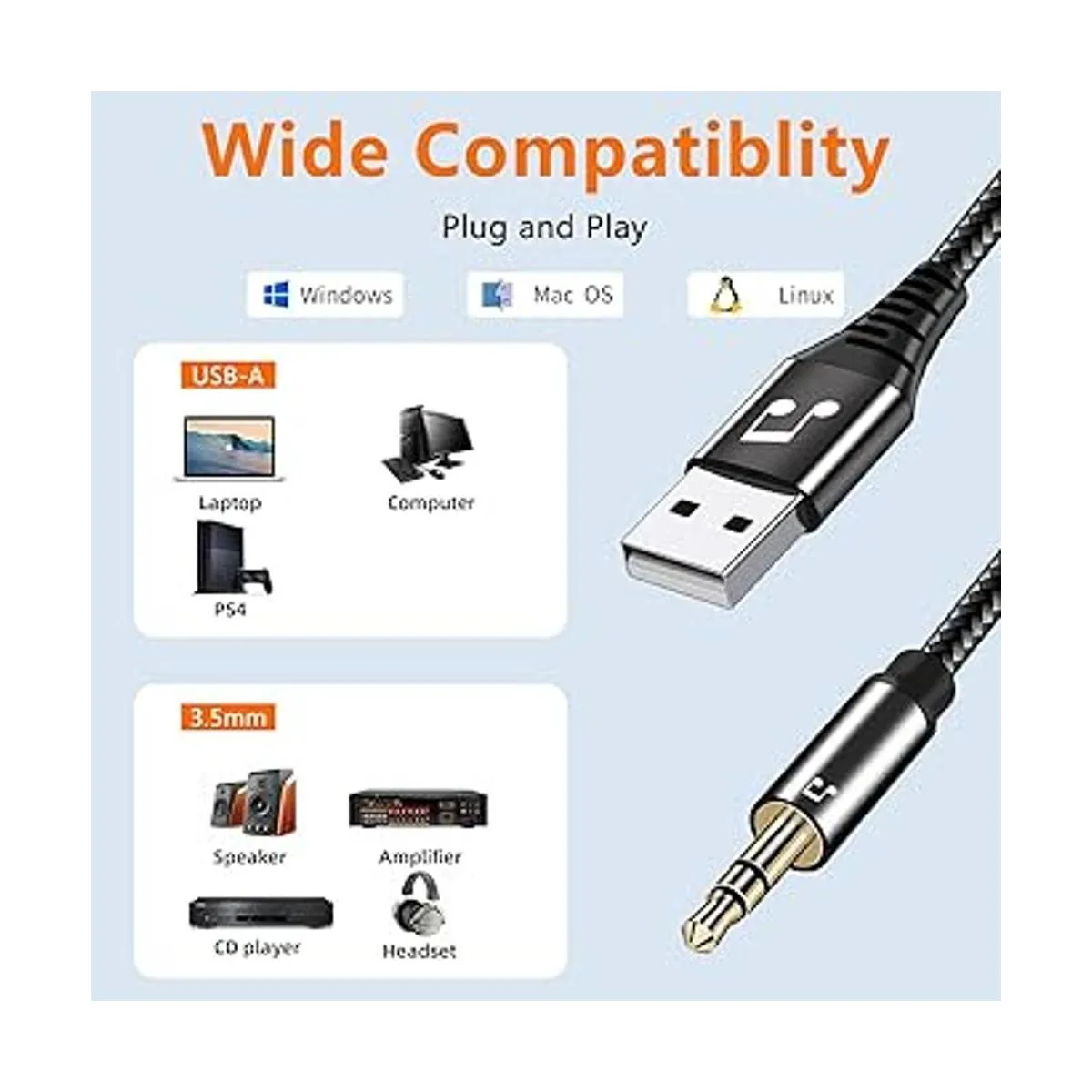 Adaptador de conector de audio TRS de 10 pies a 0.138 in_2