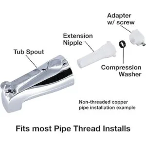 DANCO 88703 Grifo de bañera con válvula de desvío_3