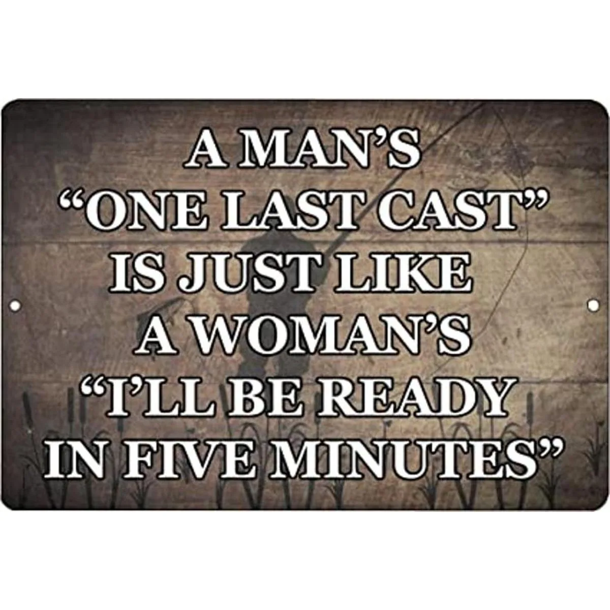 Cartel de metal de pesca sarcástico divertido para_1