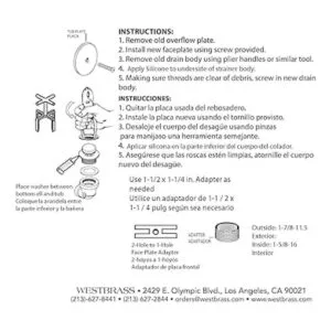 Westbrass D931K62 Juego universal de tapones de drenaje_5