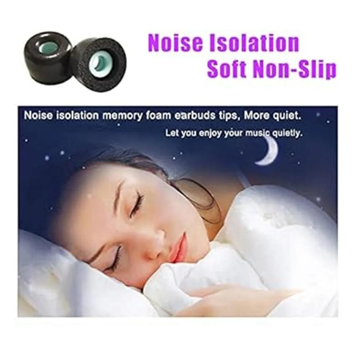 Luckvan Eartips de espuma viscoelástica para Sony_4