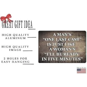 Cartel de metal de pesca sarcástico divertido para_2