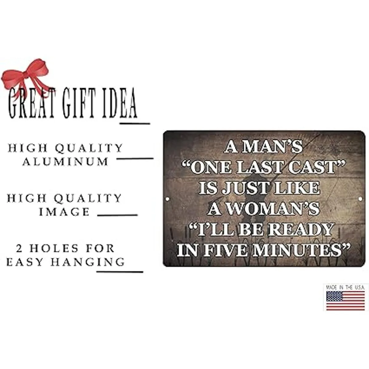 Cartel de metal de pesca sarcástico divertido para_2