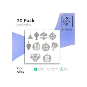 Colgantes de nudo celta 20 piezas 10 de cada uno_2