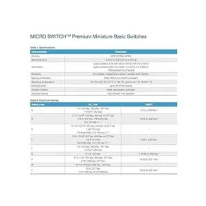 Honeywell Micro Switch Premium Basic Snap Action Switch_4