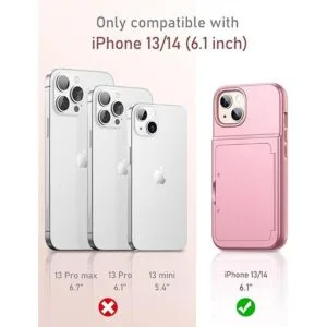 WeLoveCase Funda tipo cartera para iPhone 13 con tarjetero_2