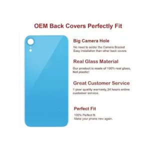 Perzework Reemplazo de vidrio trasero OEM para iPhone XR_2