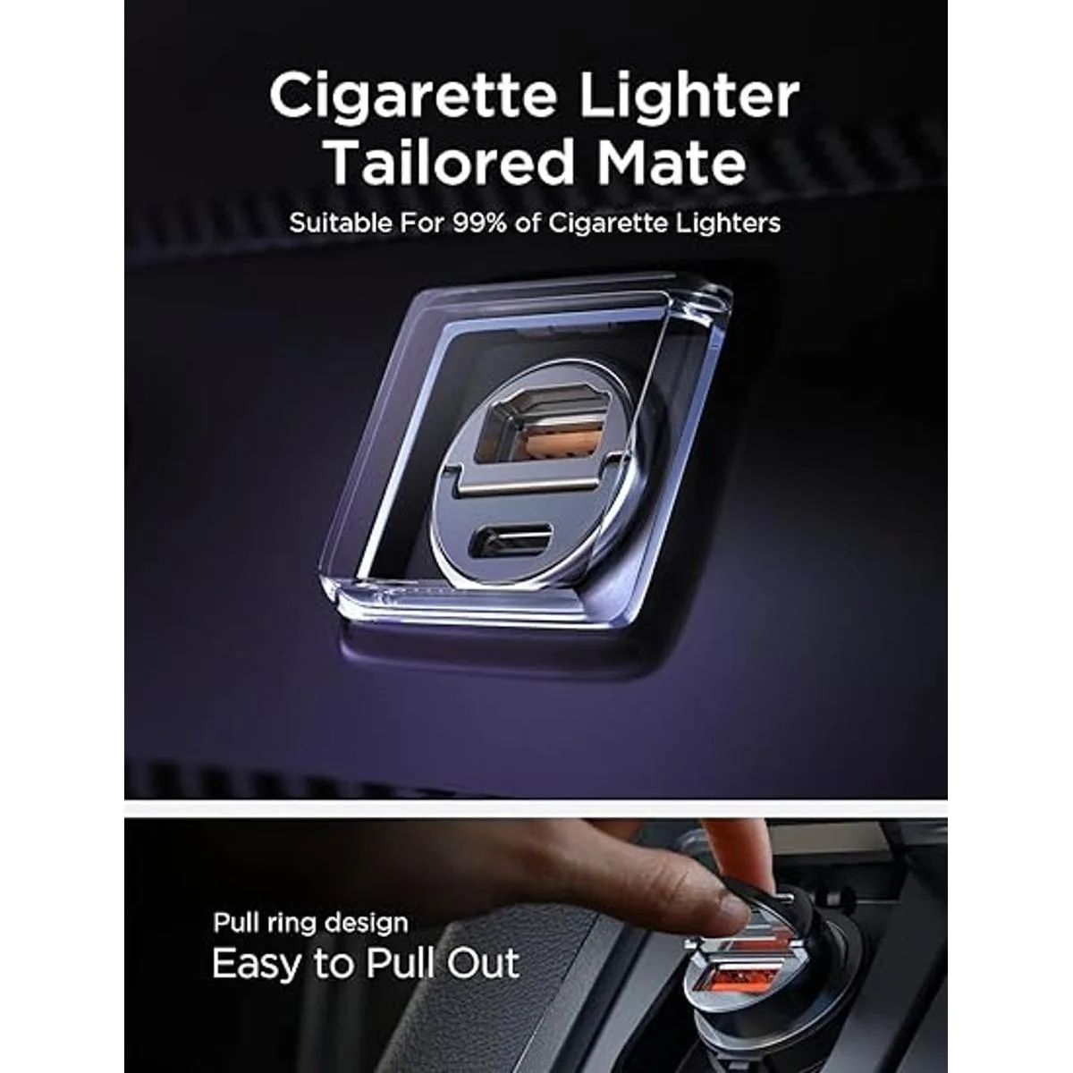 AINOPE Adaptador de cargador de coche USB C de 72 W_5