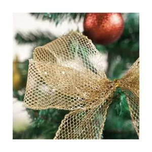 HUIHUANG Cinta de malla con purpurina de oro rosa de 2.5_6